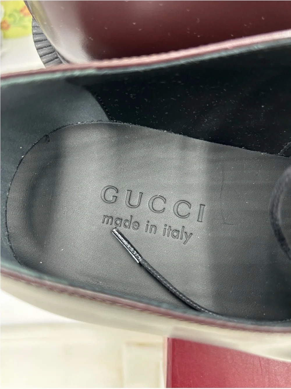 Men’s Gucci logo lettering cord, Van Derby shoes size 10.5 fits 11 US